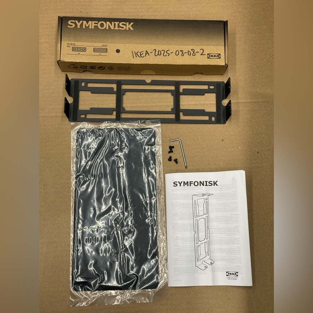 IKEA SYMFONISK Wall Bracket Black -  104.381.71 - NEW